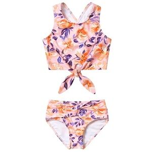 Floral Kids Swim Set - Pink and Purple